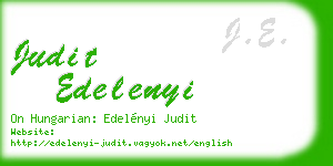 judit edelenyi business card